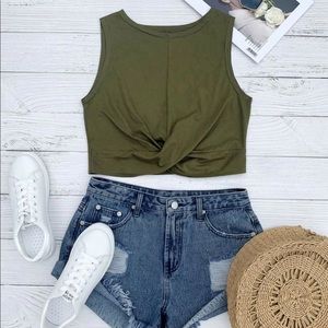 green shirt large. brand: shien. never worn.
